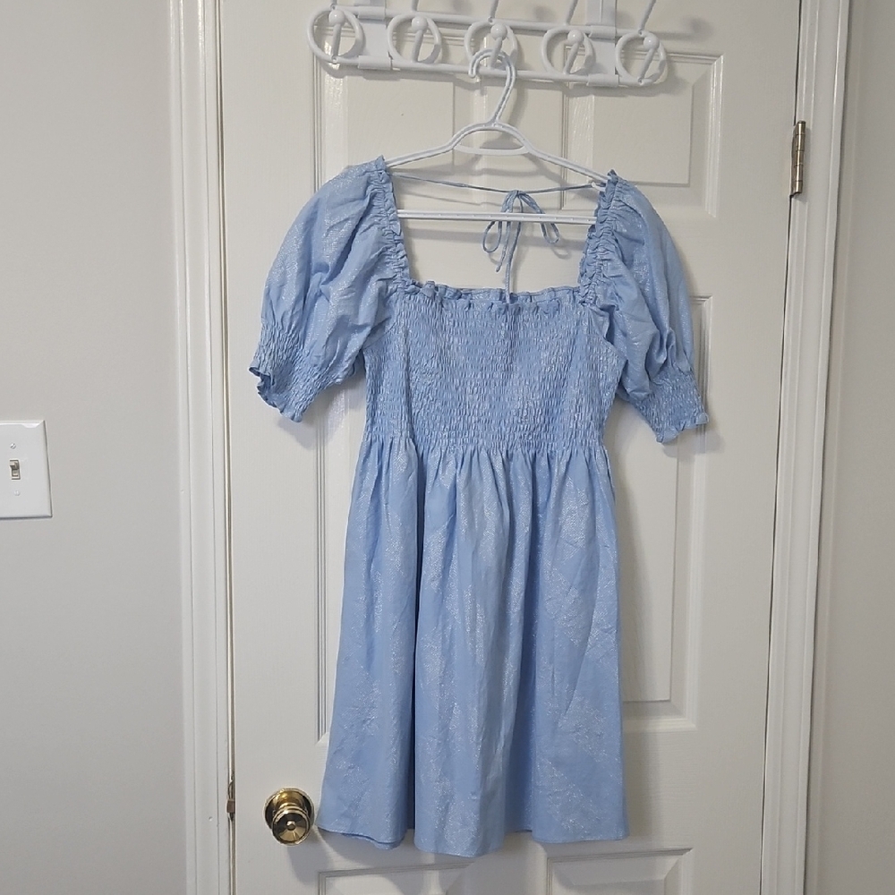 Hill House Nap Dress Mini Glitter Blue